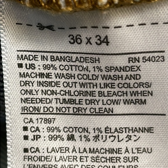 Banana Republic Men’s Jeans Tag Size 36 x 34 Five Pocket Blue Jean faded whisker - Picture 13 of 13